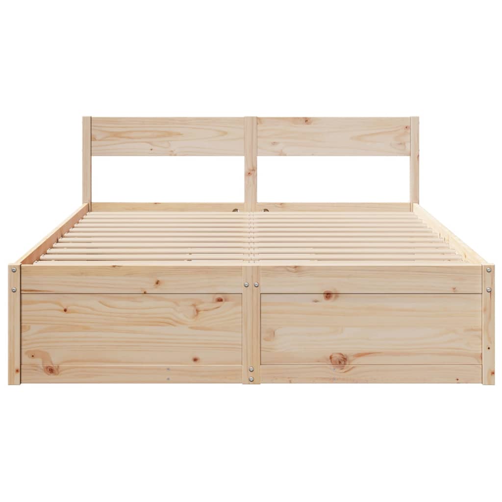 Bedframe zonder matras massief grenenhout 160x200 cm – afbeelding 4
