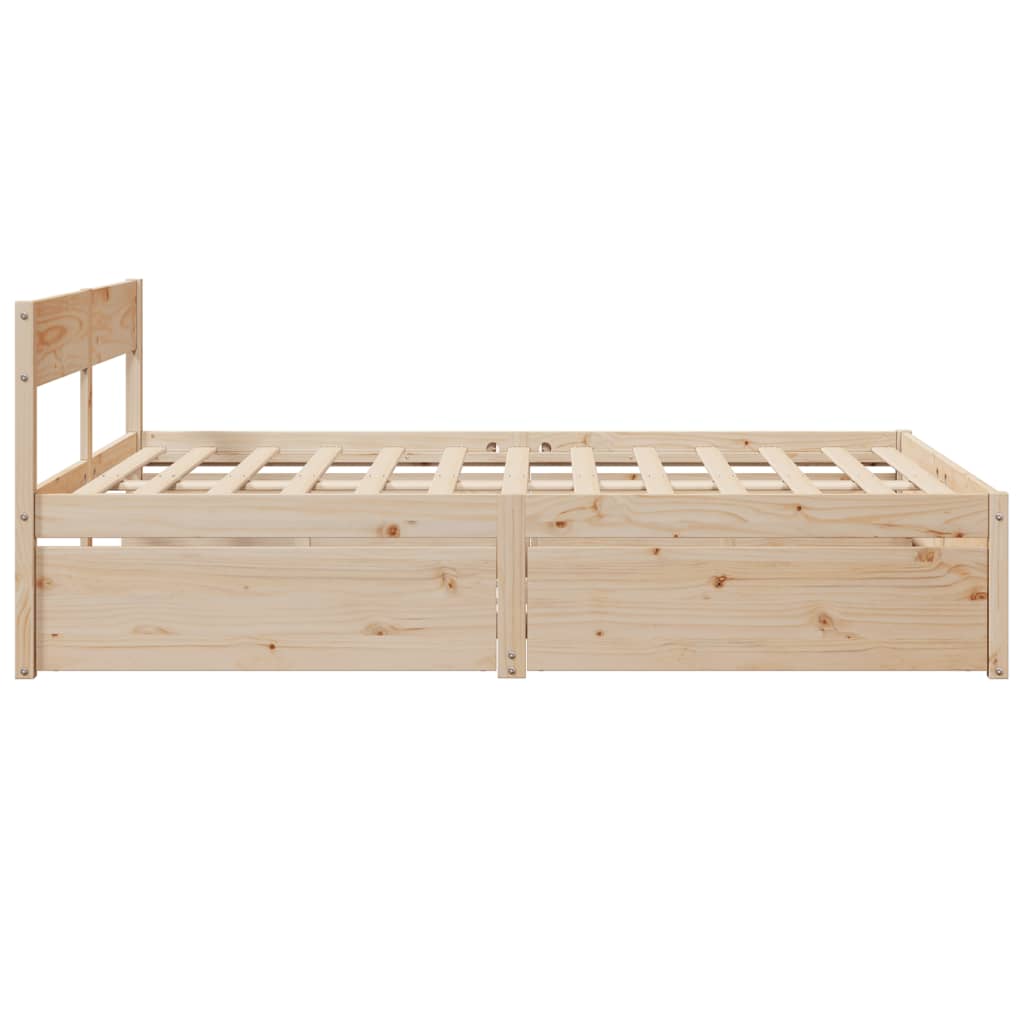 Bedframe zonder matras massief grenenhout 160x200 cm – afbeelding 5