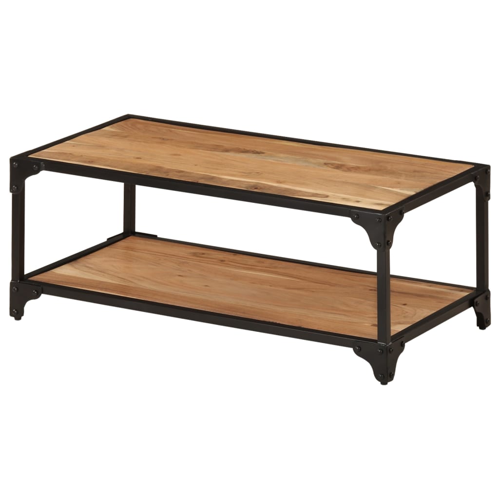 Salontafel 90x45x35 cm massief acaciahout – afbeelding 1