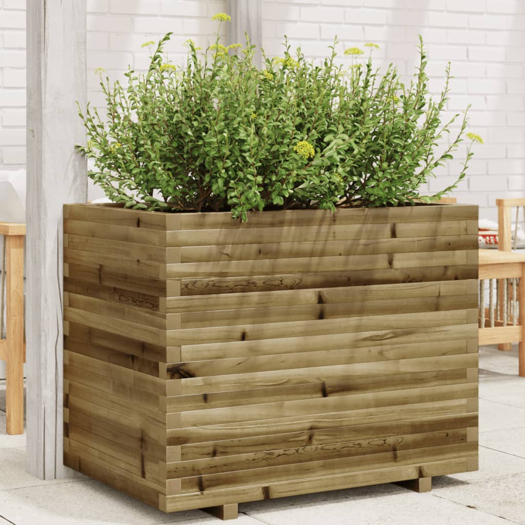Plantenbak 90x60x72 cm geïmpregneerd grenenhout – afbeelding 1