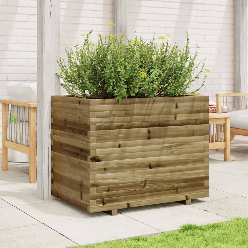 Plantenbak 90x60x72 cm geïmpregneerd grenenhout – afbeelding 3
