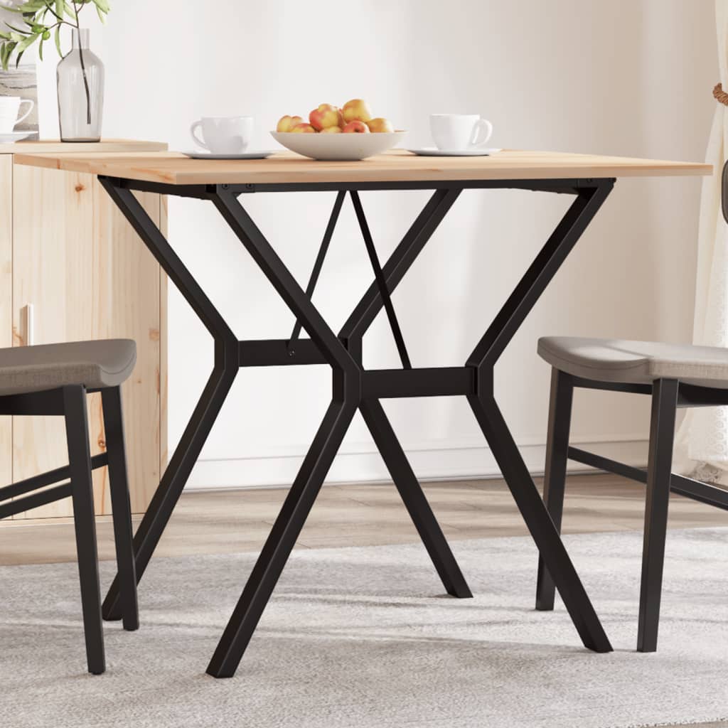Eettafel Y-frame 80x80x75 cm massief grenenhout en staal
