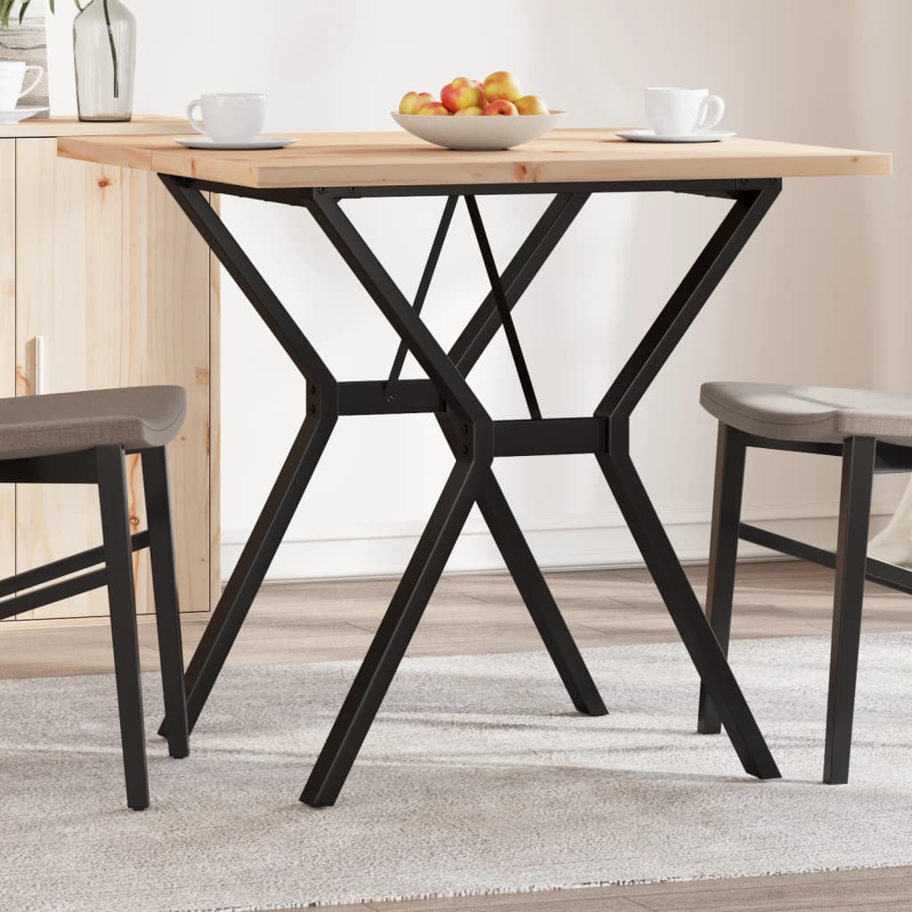 Eettafel Y-frame 80x80x75,5 cm massief grenenhout en staal