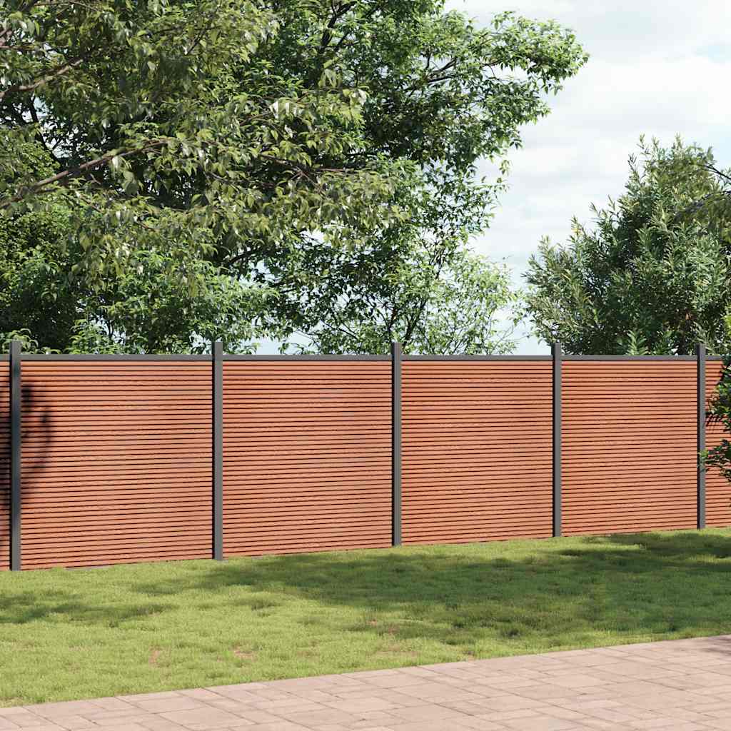 Schuttingpaneel 699x186 cm HKC bruin – afbeelding 1