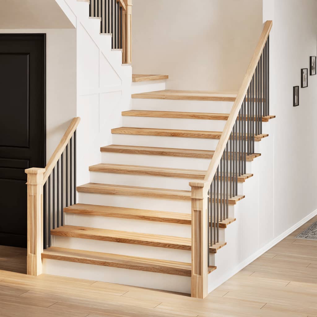Traptreden 12 st 70x25x2 cm onbehandeld massief eikenhout – afbeelding 1