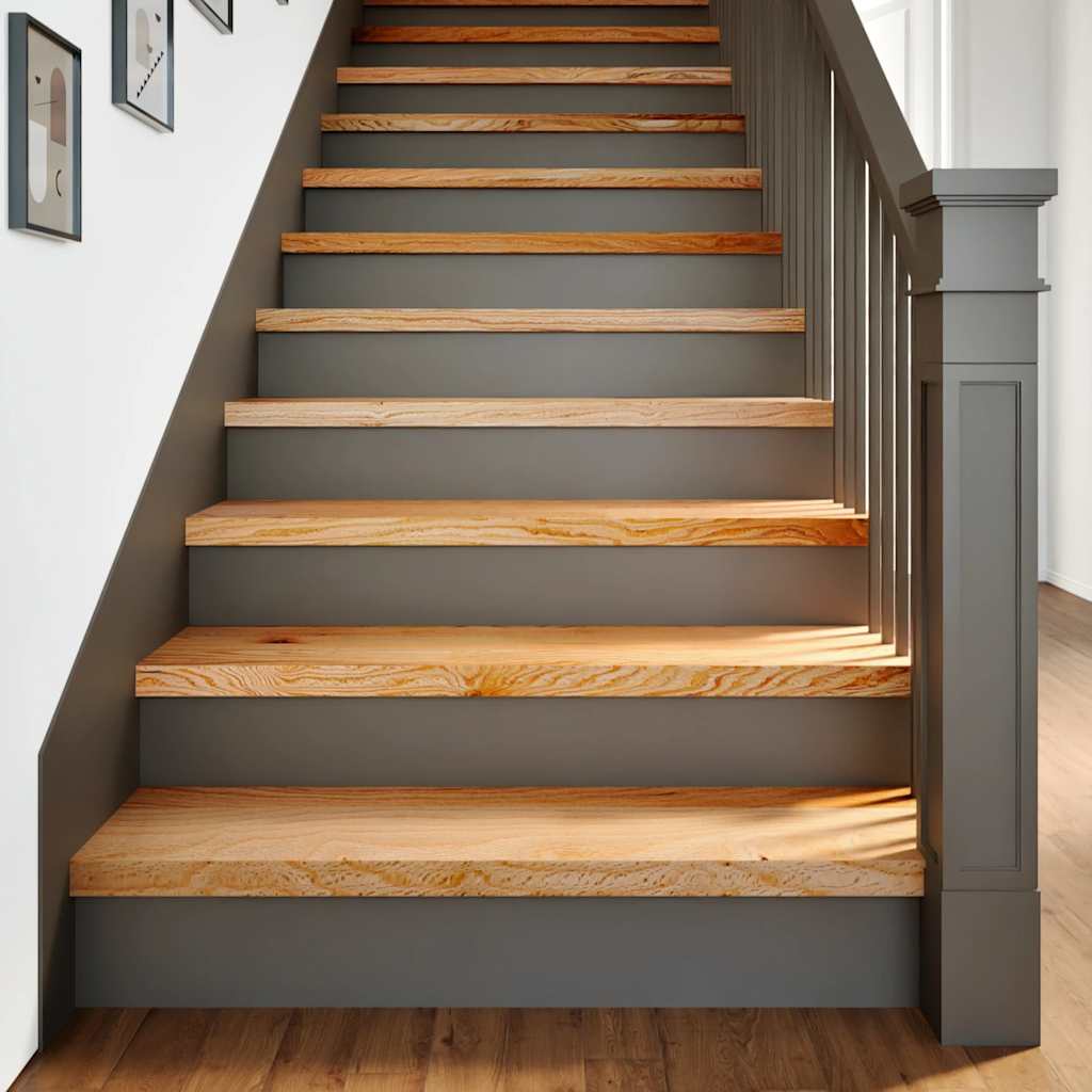 Traptreden 20 st 100x25x2 cm massief eikenhout lichtbruin