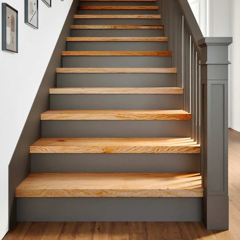 Traptreden 20 st 90x30x2 cm massief eikenhout lichtbruin