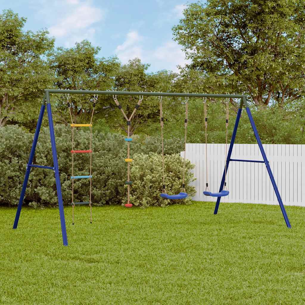 Schommelset met schommels, ladder en klimtouw met schijven