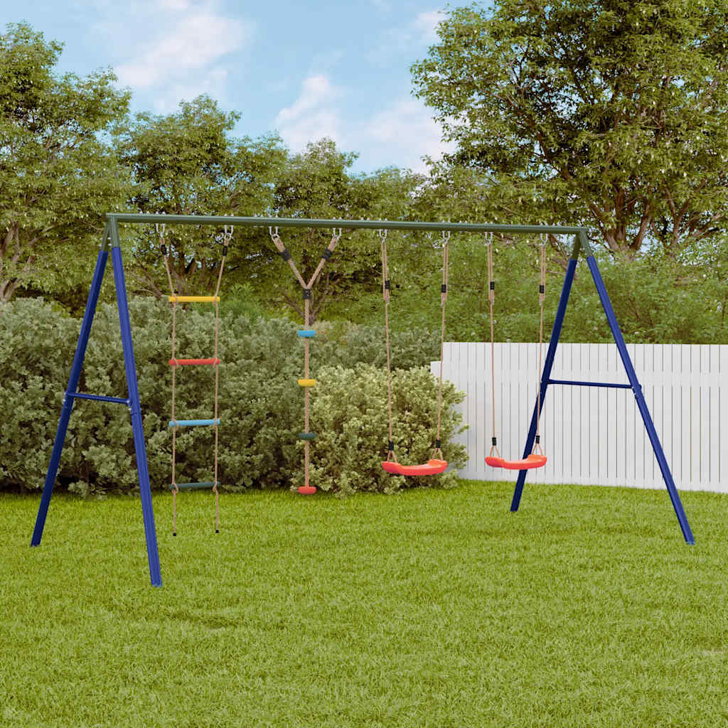 Schommelset met schommels, ladder en klimtouw met schijven