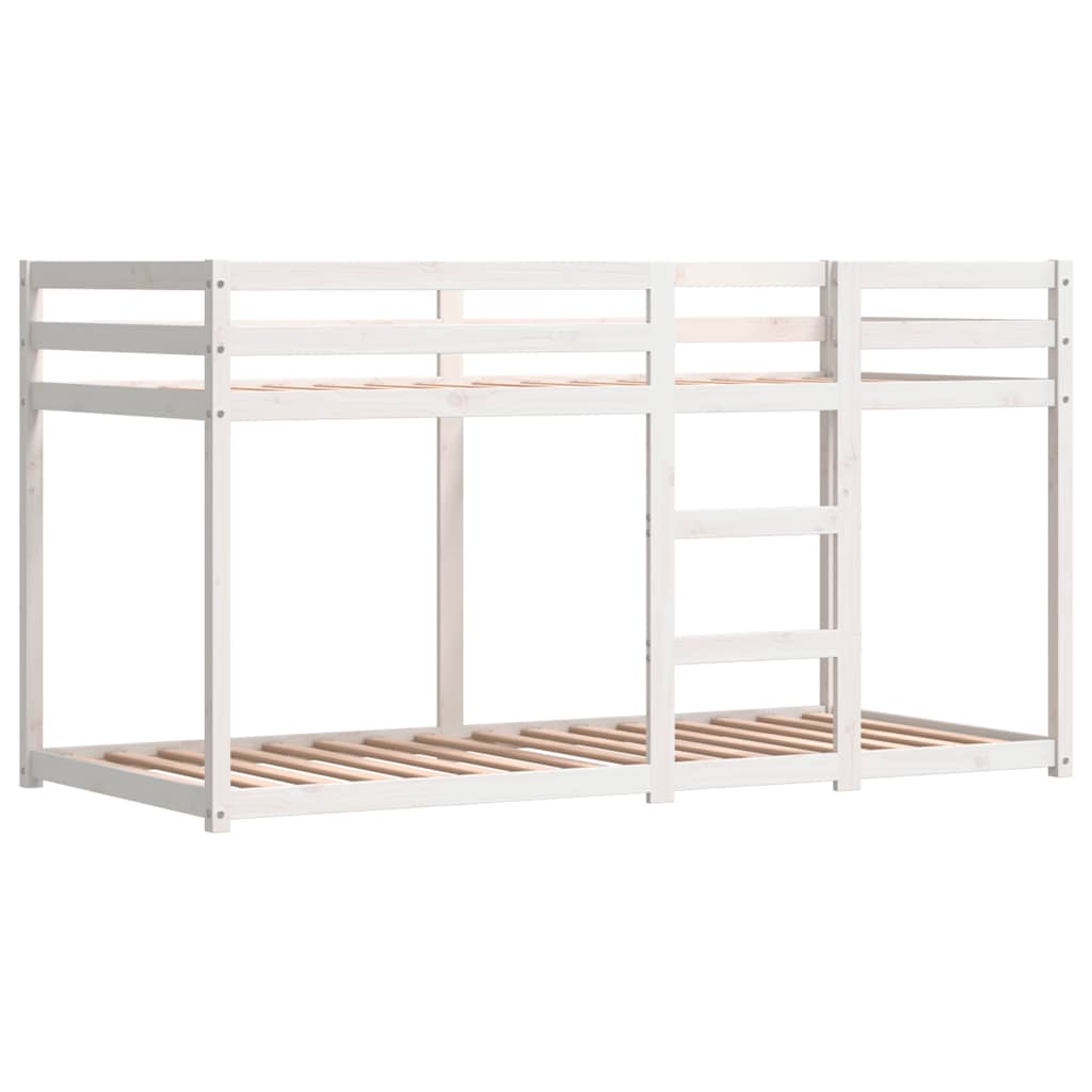 Stapelbed met gordijnen 75x190 cm massief grenenhout blauw – afbeelding 8
