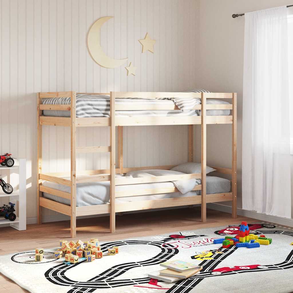 Stapelbedframe zonder matras massief grenenhout 90x190 cm – afbeelding 1