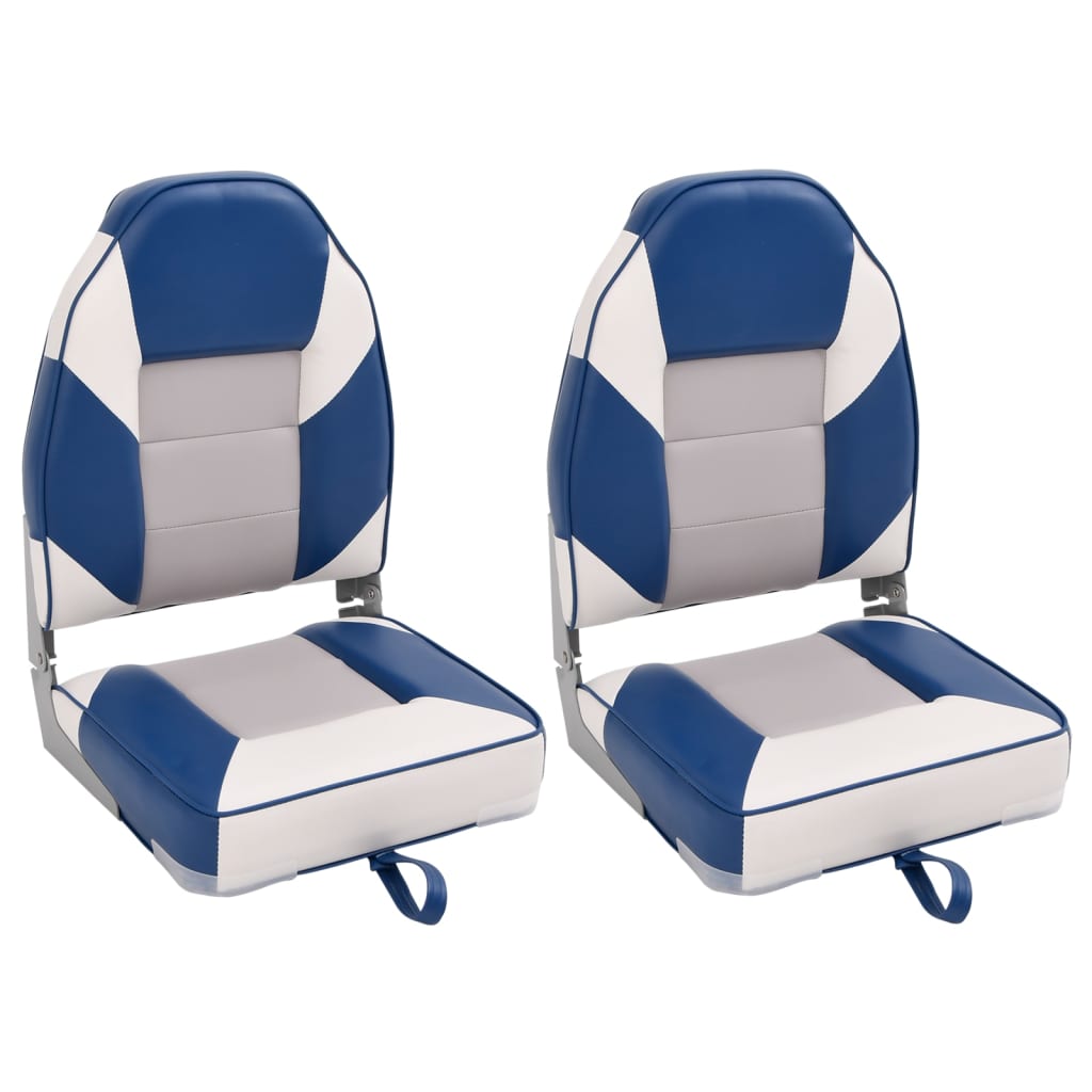 Bootstoelen 2 st inklapbaar met hoge rugleuning 39x43x58 cm