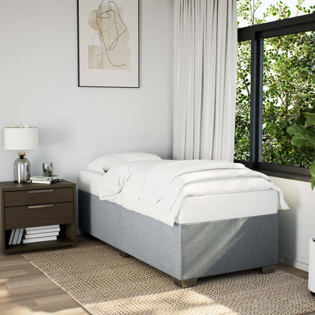 Bedframe zonder matras 80x200 cm stof lichtgrijs – afbeelding 1