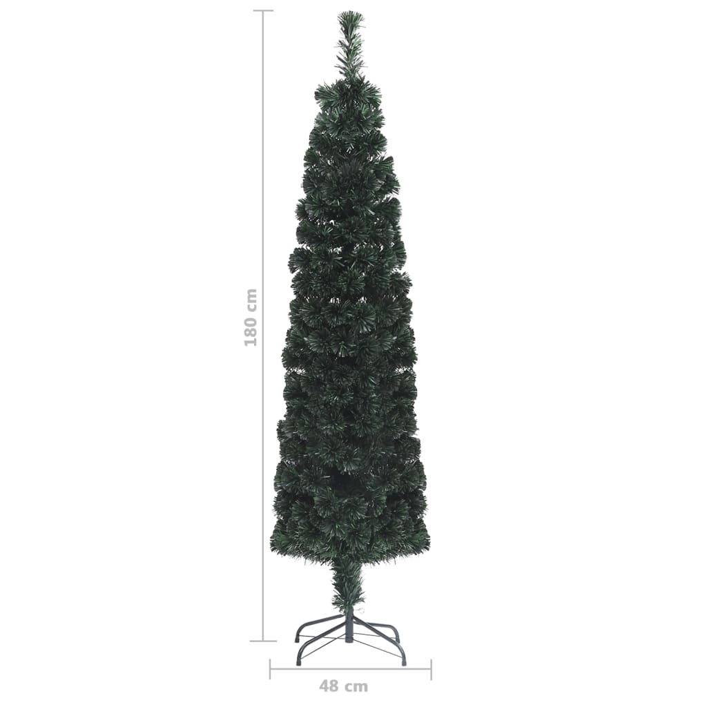 Kunstkerstboom met standaard smal 180 cm glasvezel – afbeelding 8