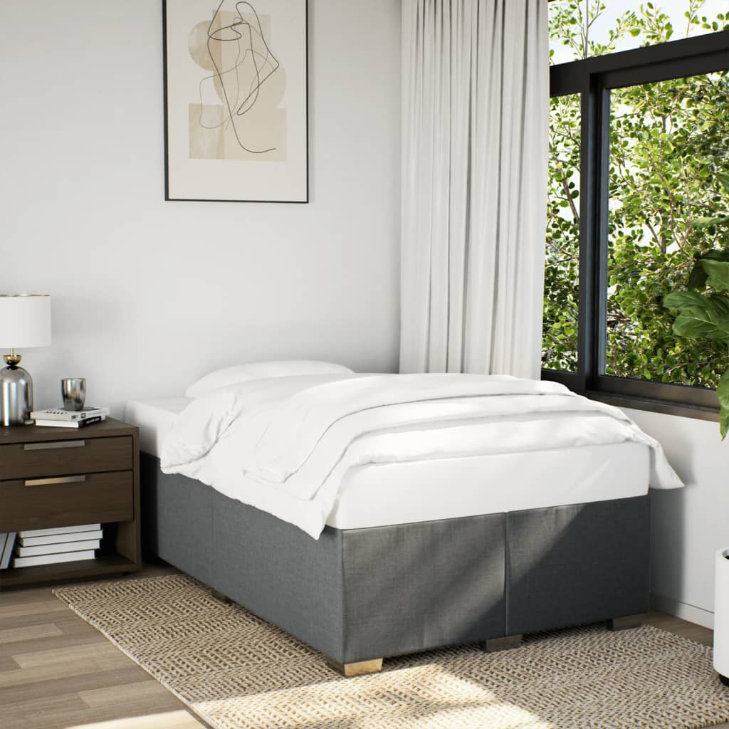 Bedframe zonder matras 120x190 cm stof donkergrijs – afbeelding 1
