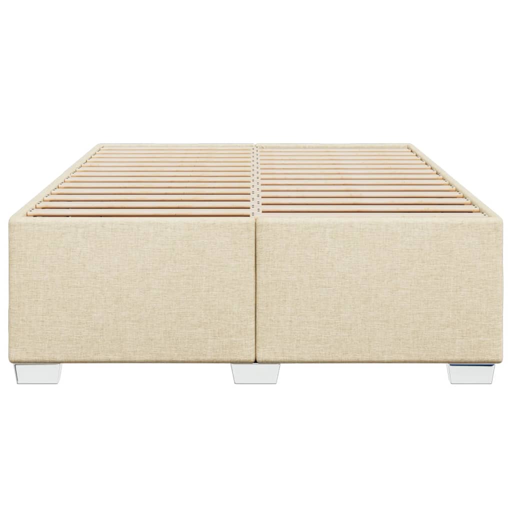 Bedframe zonder matras stof crèmekleurig 160x200 cm – afbeelding 4
