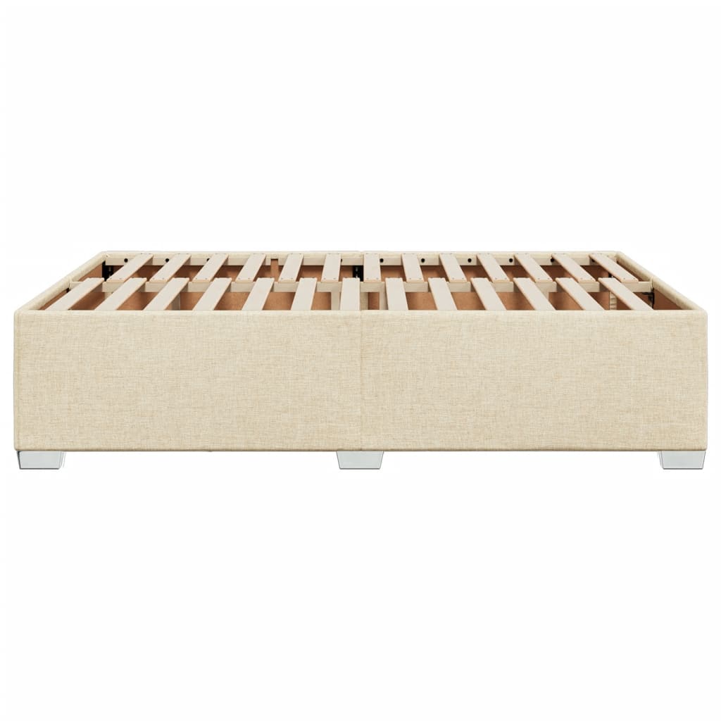 Bedframe zonder matras stof crèmekleurig 160x200 cm – afbeelding 5