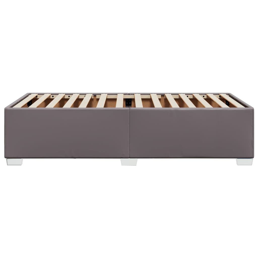 Bedframe kunstleer grijs 90x200 cm – afbeelding 5