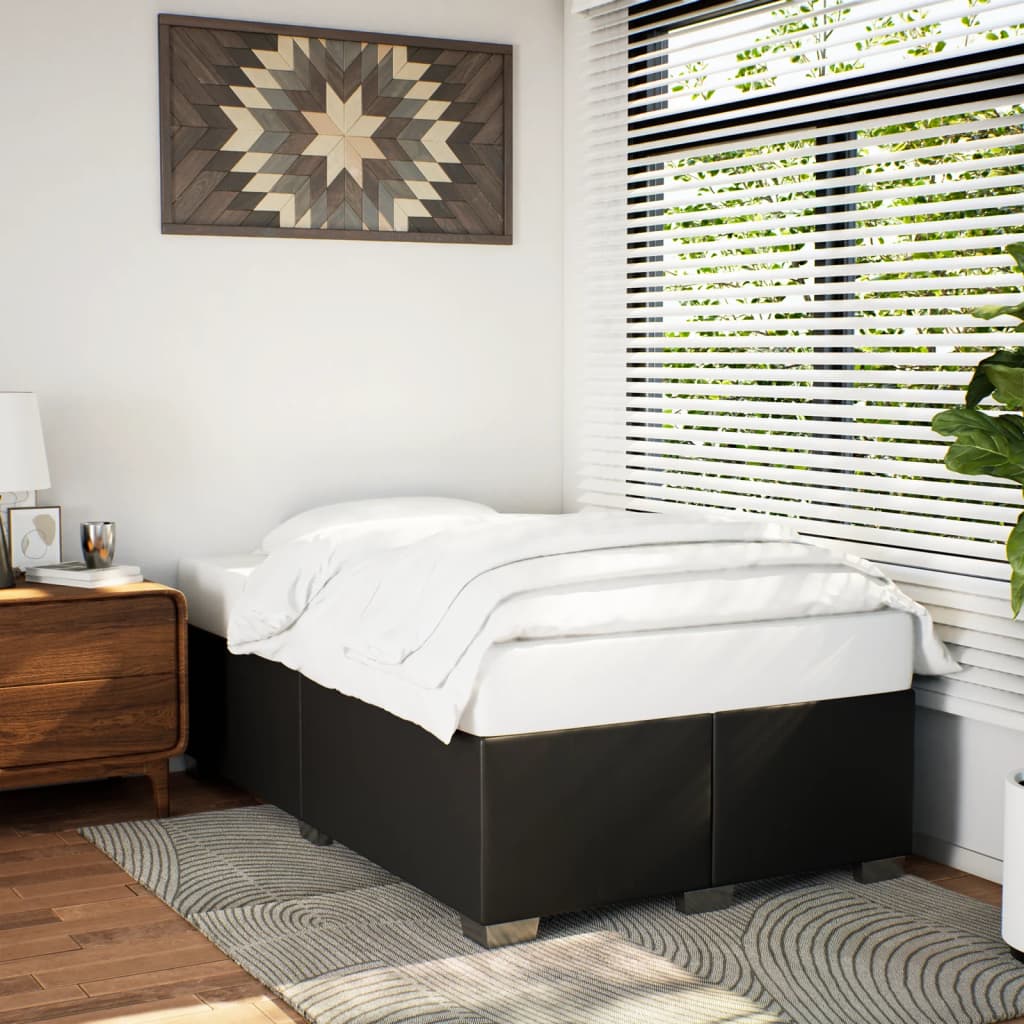 Bedframe kunstleer zwart 120x200 cm – afbeelding 1