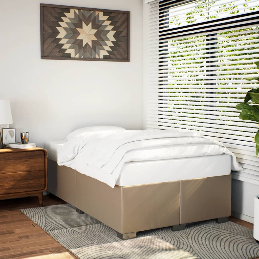 Bedframe kunstleer cappuccinokleurig 120x200 cm – afbeelding 1
