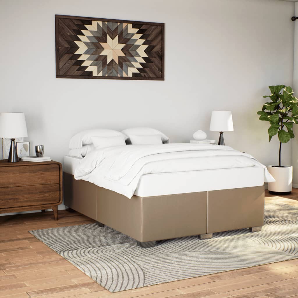 Bedframe kunstleer cappuccinokleurig 160x200 cm – afbeelding 1