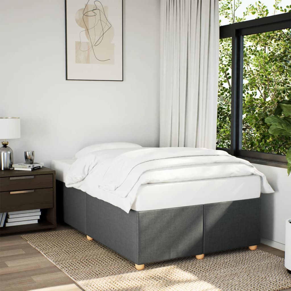 Bedframe zonder matras 120x190 cm stof donkergrijs – afbeelding 1