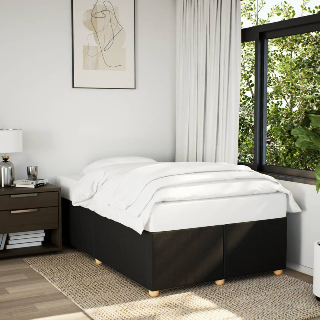 Bedframe zonder matras 120x190 cm stof zwart – afbeelding 1