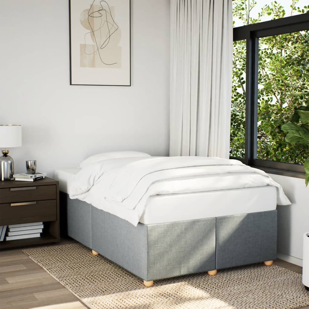 Bedframe zonder matras 120x200 cm stof lichtgrijs – afbeelding 1