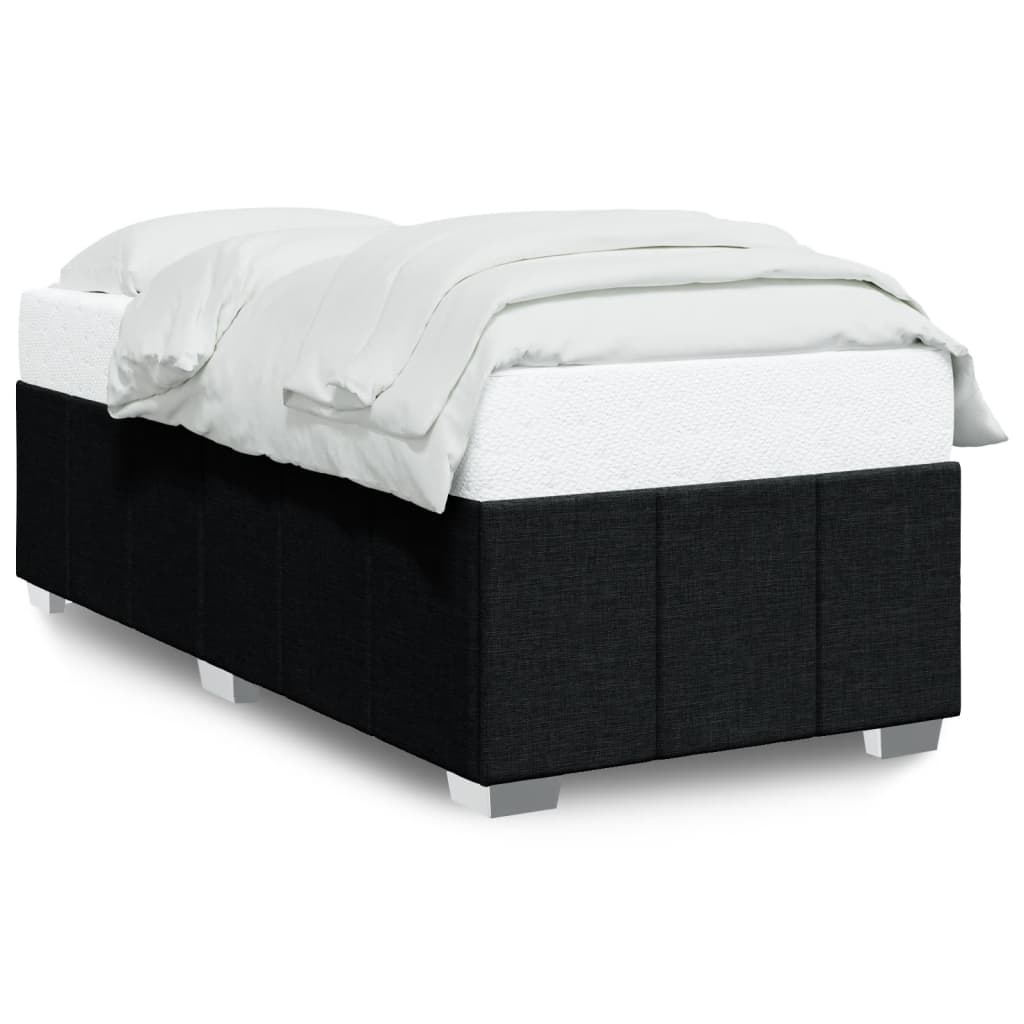 Bedframe zonder matras 90x200 cm stof zwart – afbeelding 2