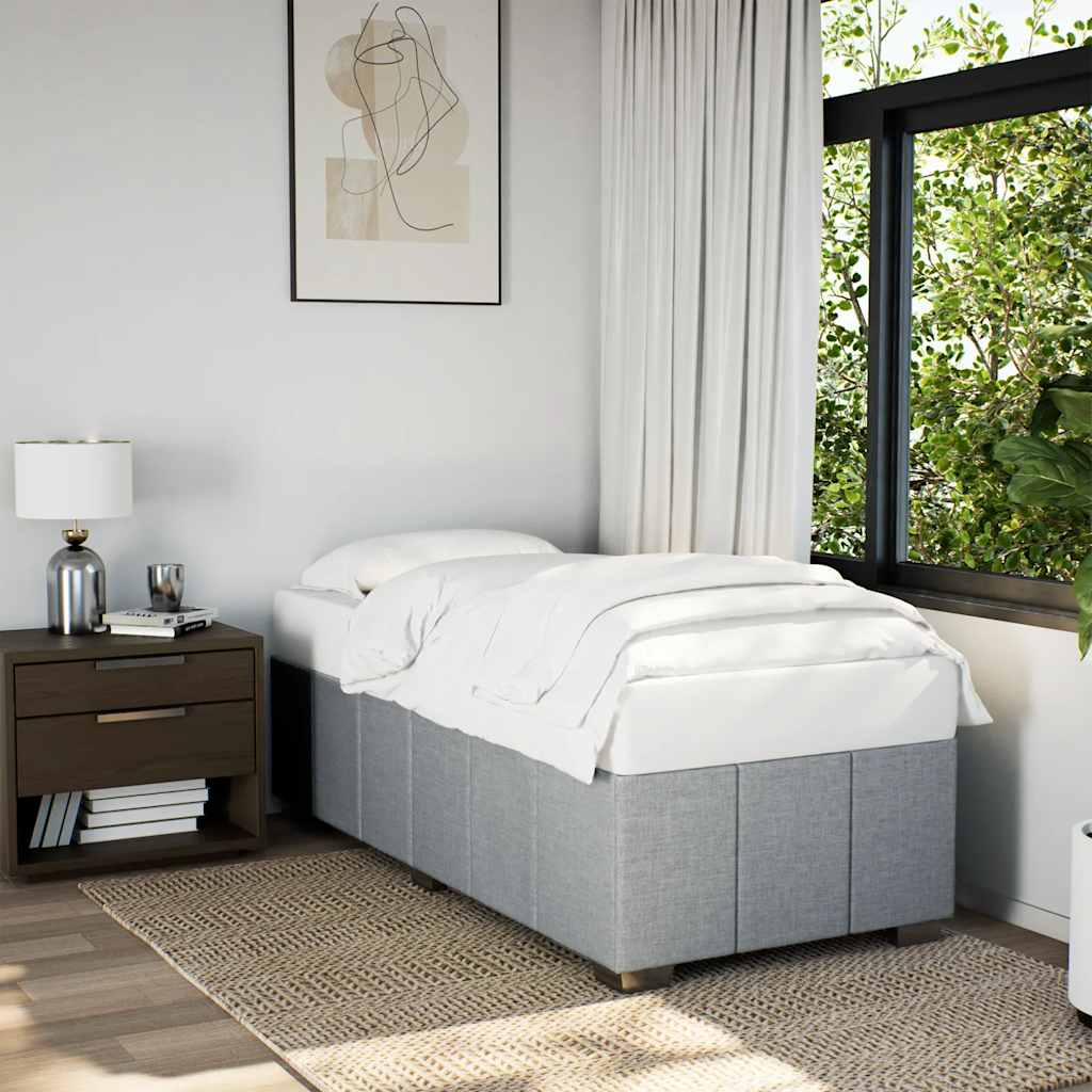 Bedframe zonder matras 100x200 cm stof lichtgrijs – afbeelding 1