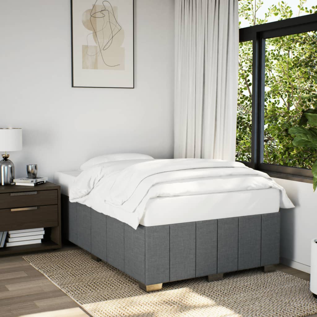 Bedframe zonder matras 120x190 cm stof donkergrijs – afbeelding 1