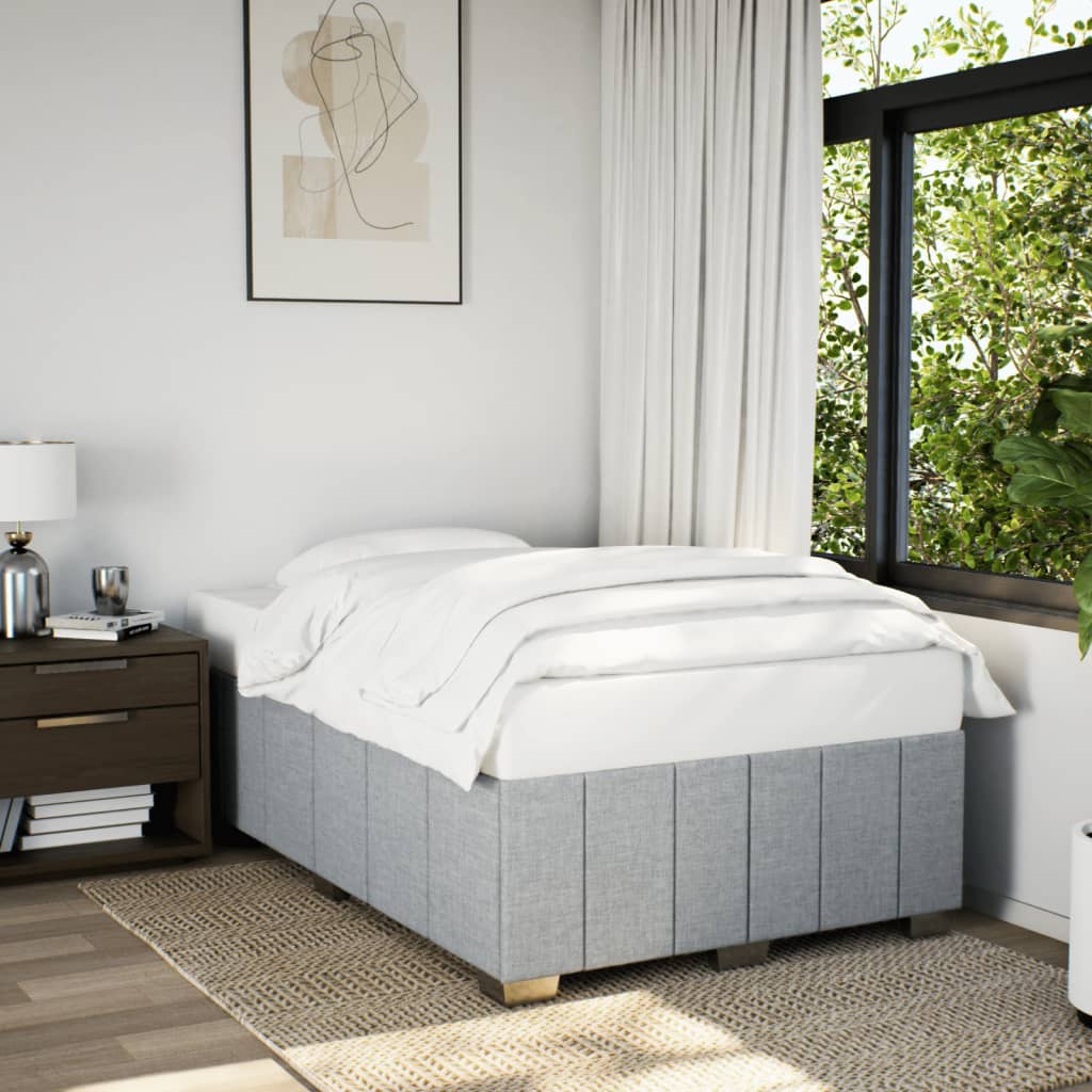 Bedframe zonder matras 120x200 cm stof lichtgrijs – afbeelding 1