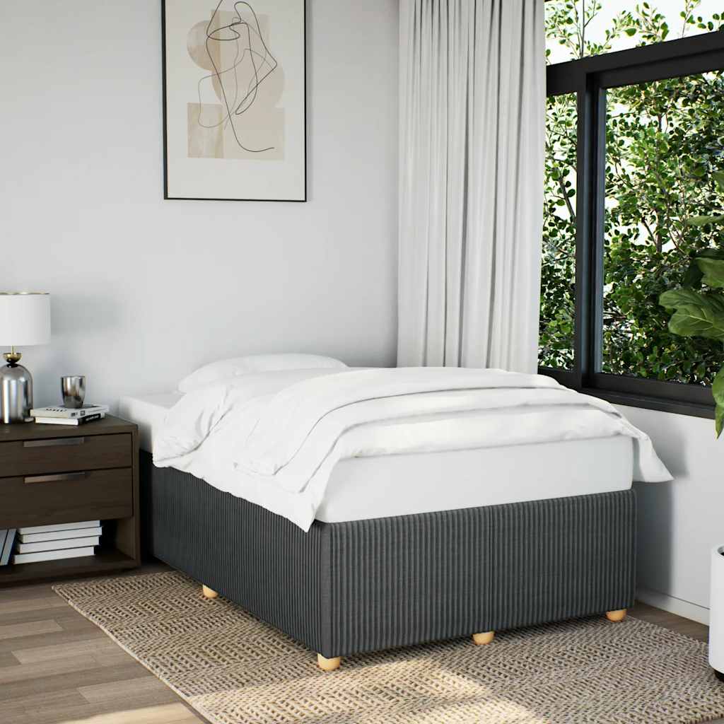 Bedframe zonder matras 120x200 cm stof donkergrijs – afbeelding 1