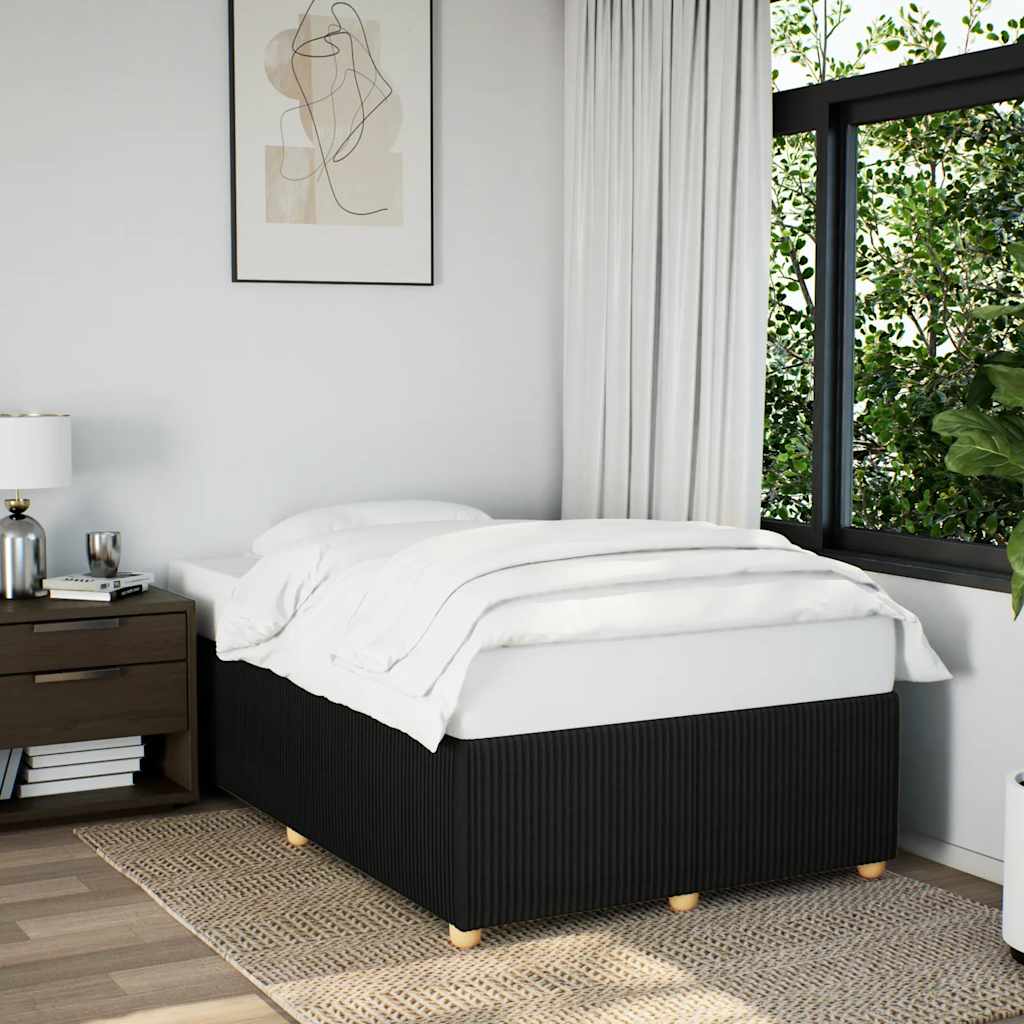 Bedframe zonder matras 120x200 cm stof zwart – afbeelding 1