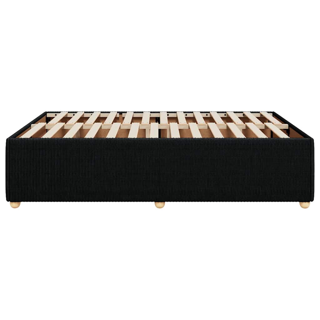 Bedframe zonder matras stof zwart 140x200 cm – afbeelding 5