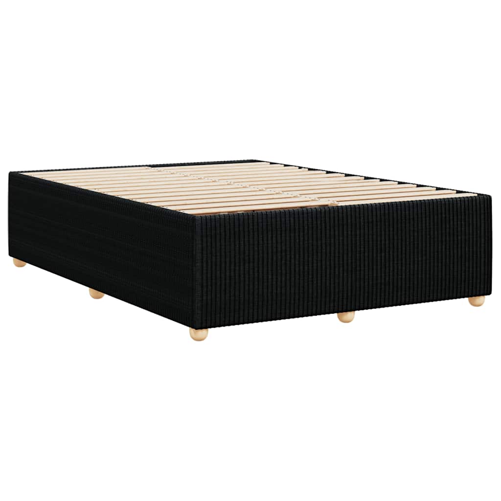 Bedframe zonder matras stof zwart 140x200 cm – afbeelding 6