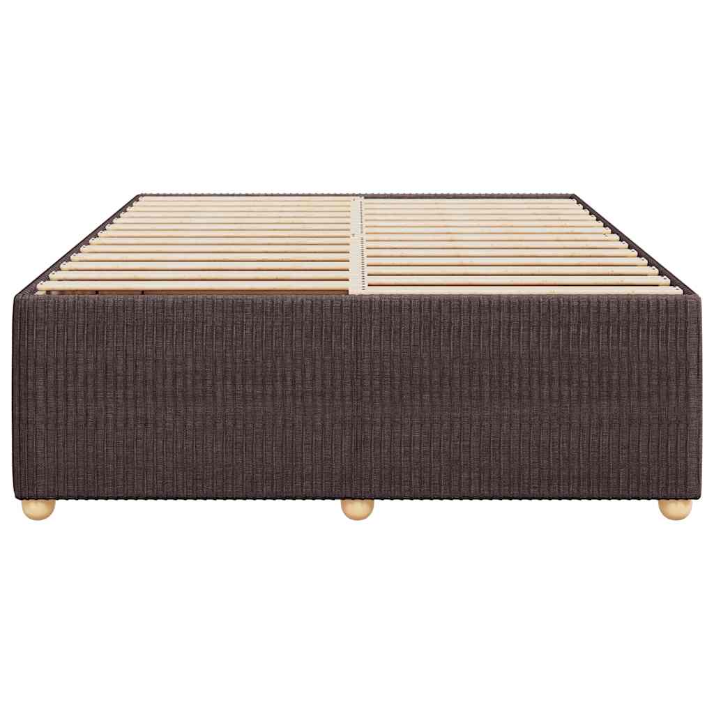 Bedframe zonder matras stof donkerbruin 160x200 cm – afbeelding 4