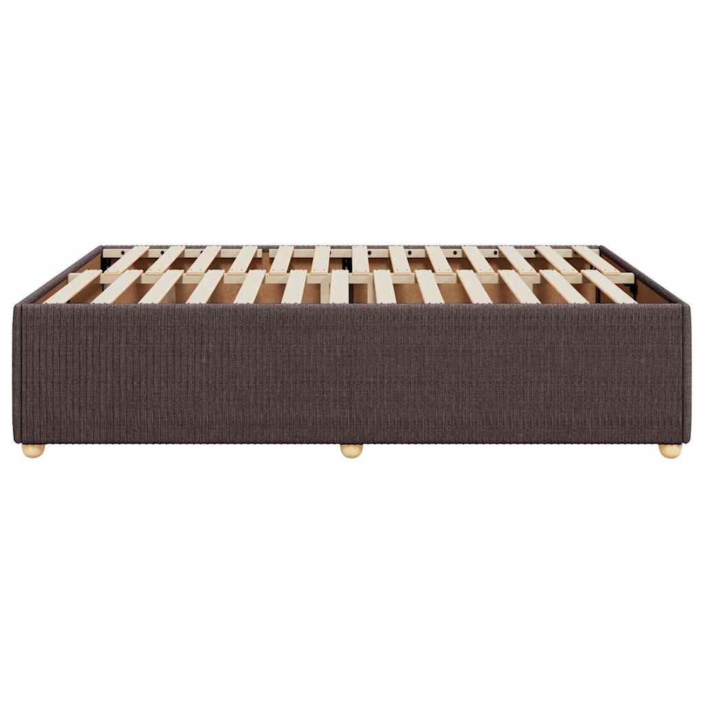 Bedframe zonder matras stof donkerbruin 160x200 cm – afbeelding 5