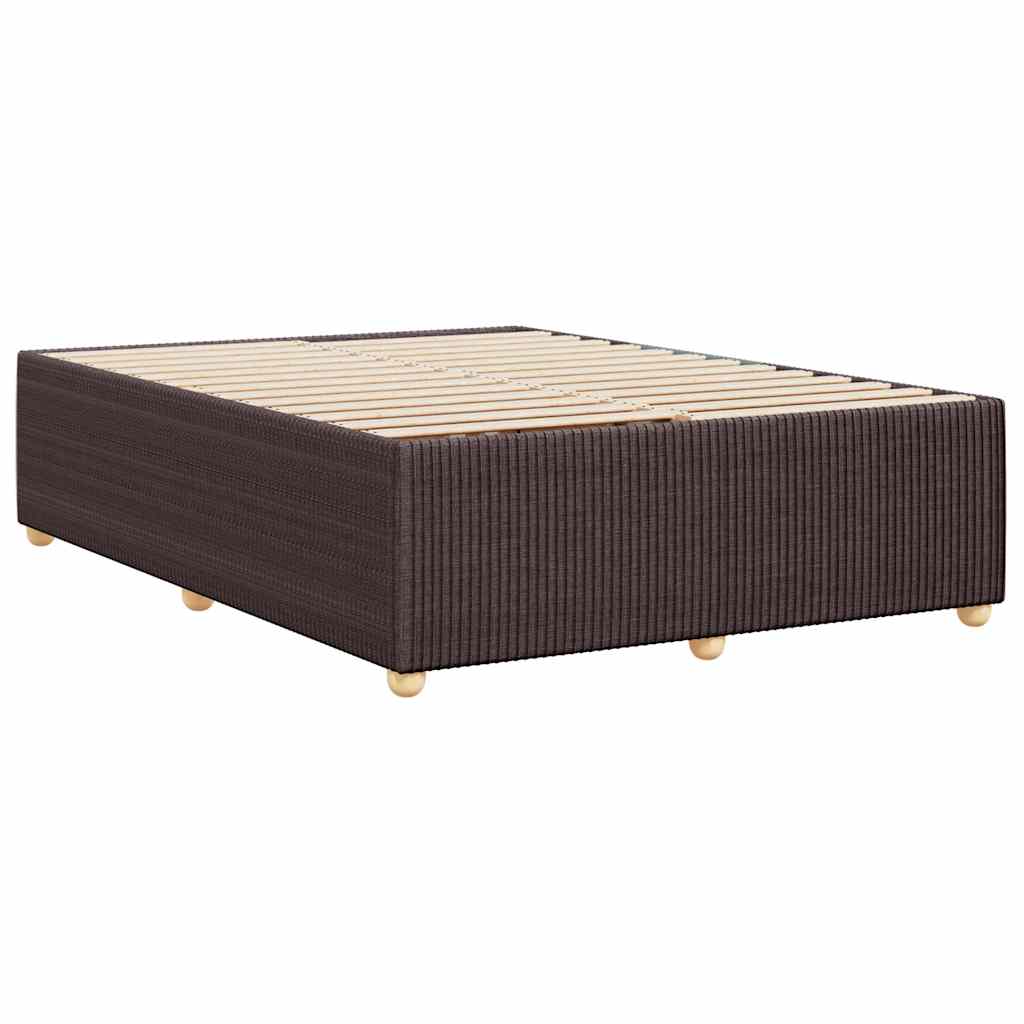Bedframe zonder matras stof donkerbruin 160x200 cm – afbeelding 6