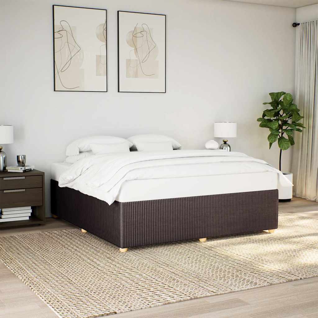 Bedframe zonder matras stof donkerbruin 180x200 cm