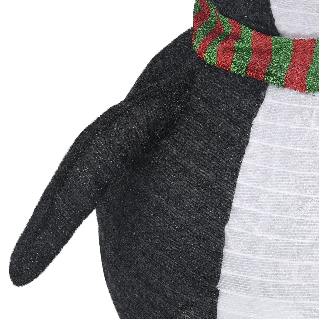 Kerstpinguïn decoratief LED 90 cm luxe stof – afbeelding 8