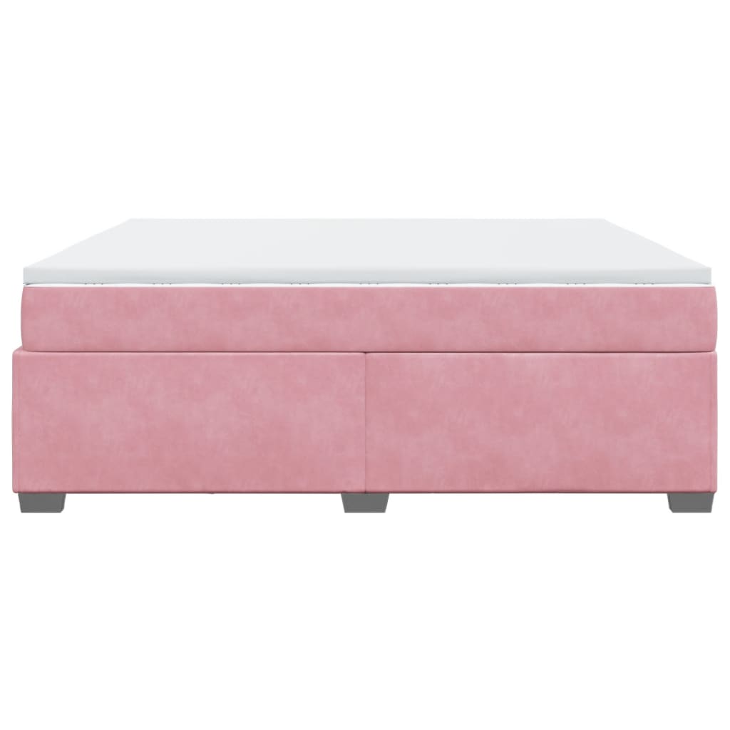 Boxspring met matras fluweel roze 180x200 cm – afbeelding 8