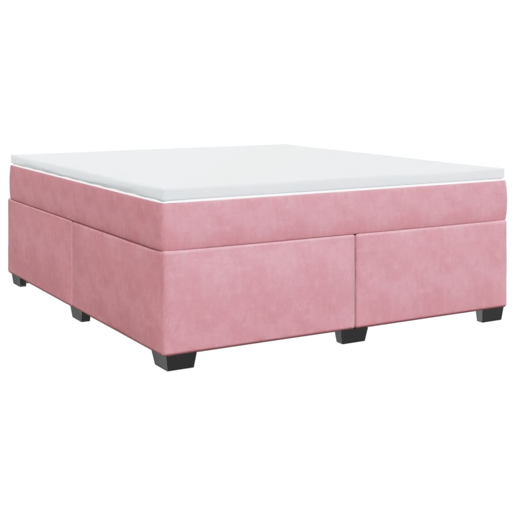 Boxspring met matras fluweel roze 180x200 cm – afbeelding 9