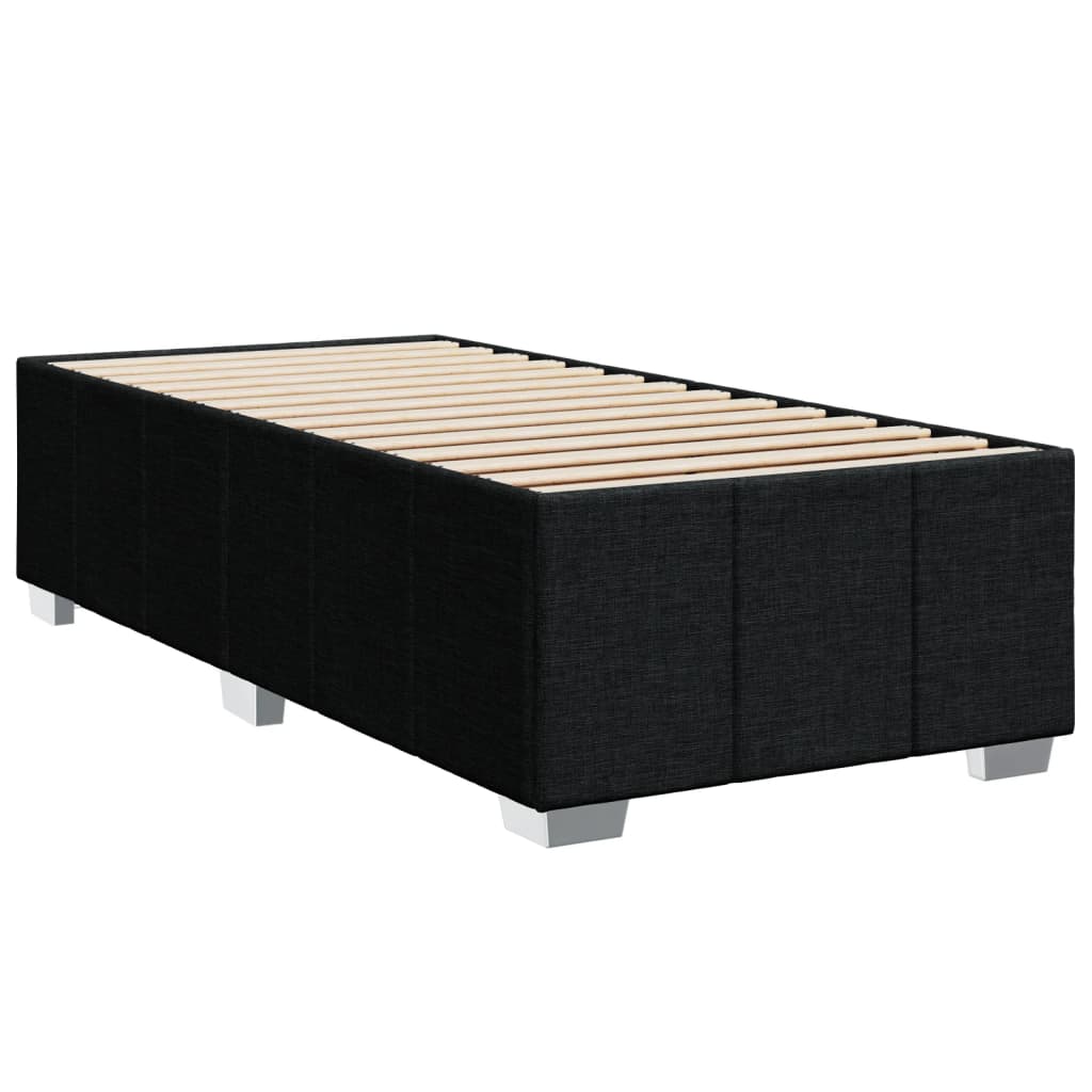 Boxspring met matras stof zwart 90x200 cm – afbeelding 5