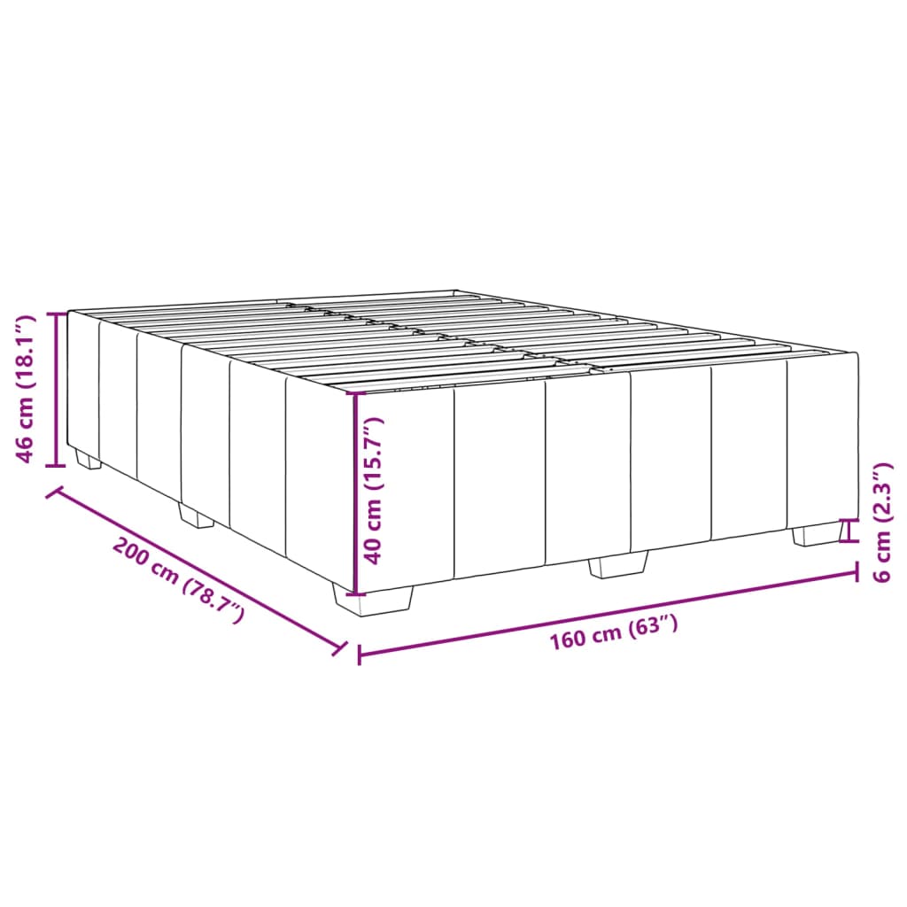 Boxspring met matras stof crèmekleurig 160x200 cm – afbeelding 12