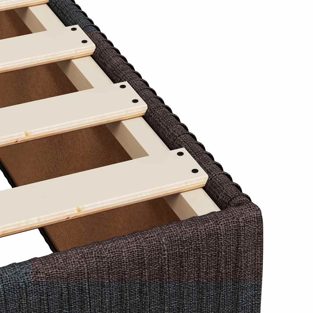 Boxspring met matras stof donkerbruin 160x200 cm – afbeelding 10