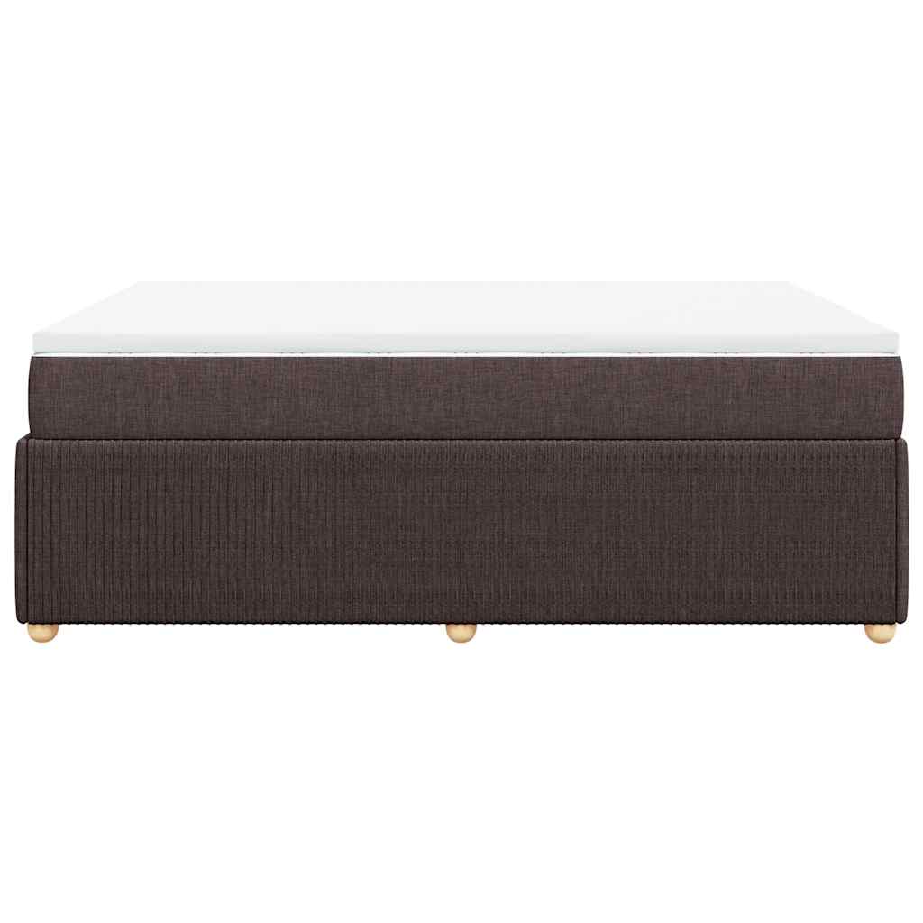 Boxspring met matras stof donkerbruin 160x200 cm – afbeelding 5