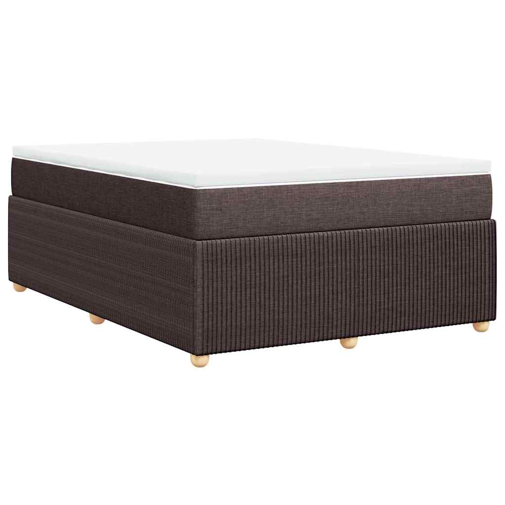Boxspring met matras stof donkerbruin 160x200 cm – afbeelding 6