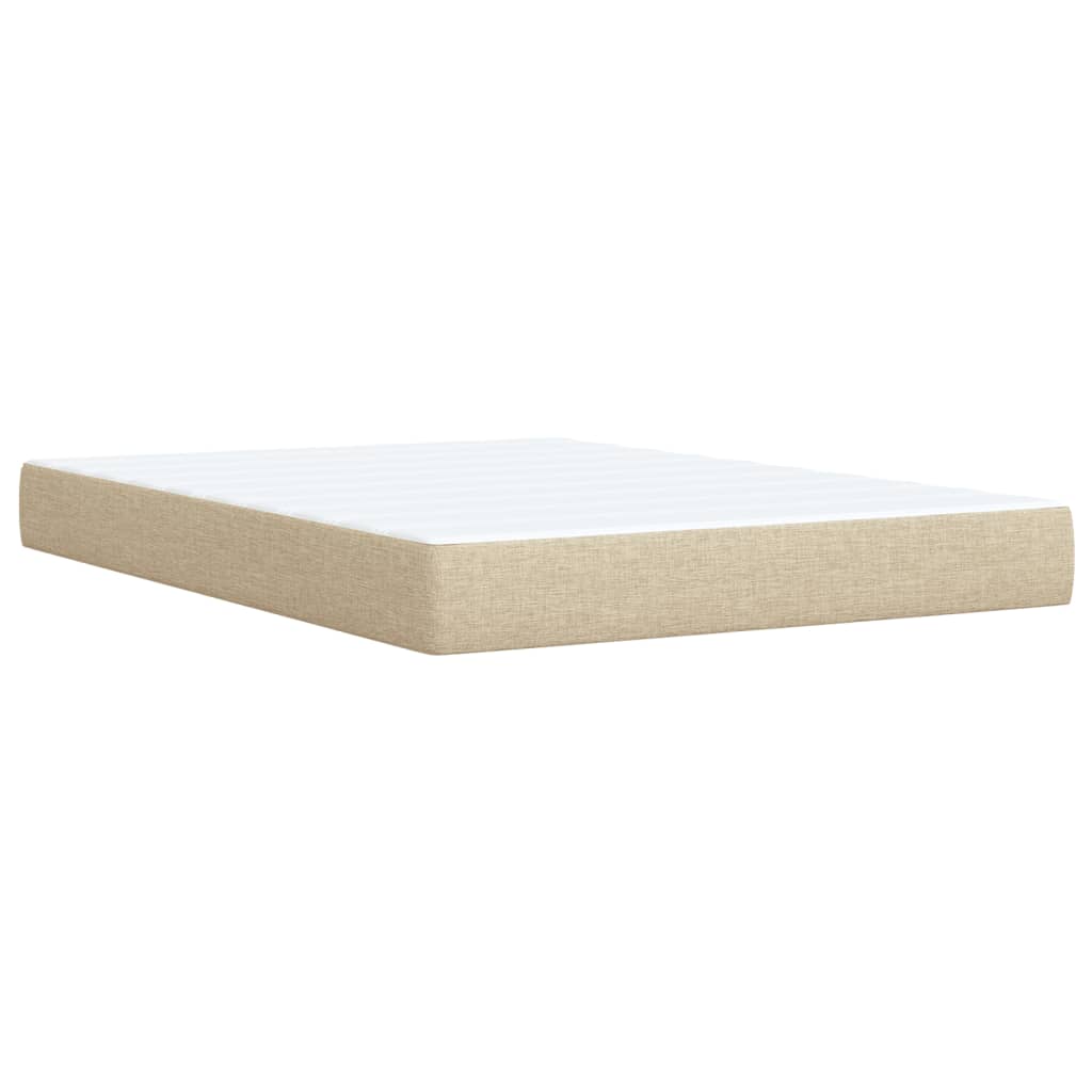 Boxspring met matras stof crèmekleurig 160x200 cm – afbeelding 10