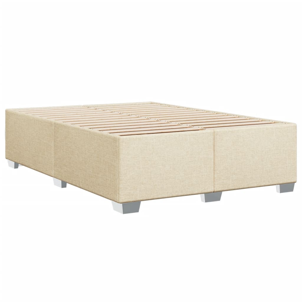 Boxspring met matras stof crèmekleurig 160x200 cm – afbeelding 8